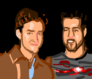 Joey  Fatone and curly back in the day Justin Timberlake