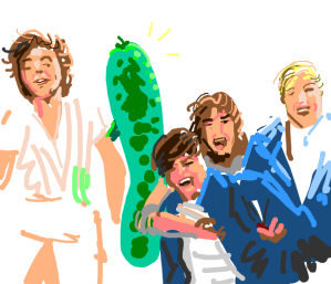 one direction but liam is a pickle now