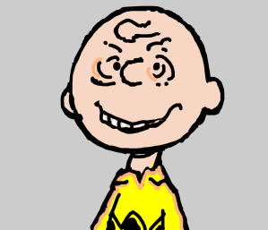 Charlie Brown, smiling psychopath....