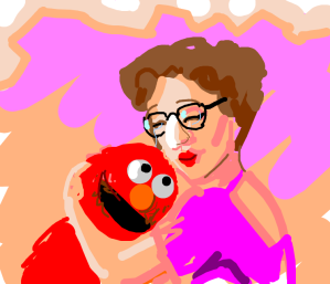 Grouchette and Elmo in love