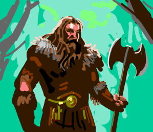 Antique Barbarian soldier 