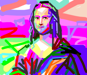 Colorful Mona Lisa.